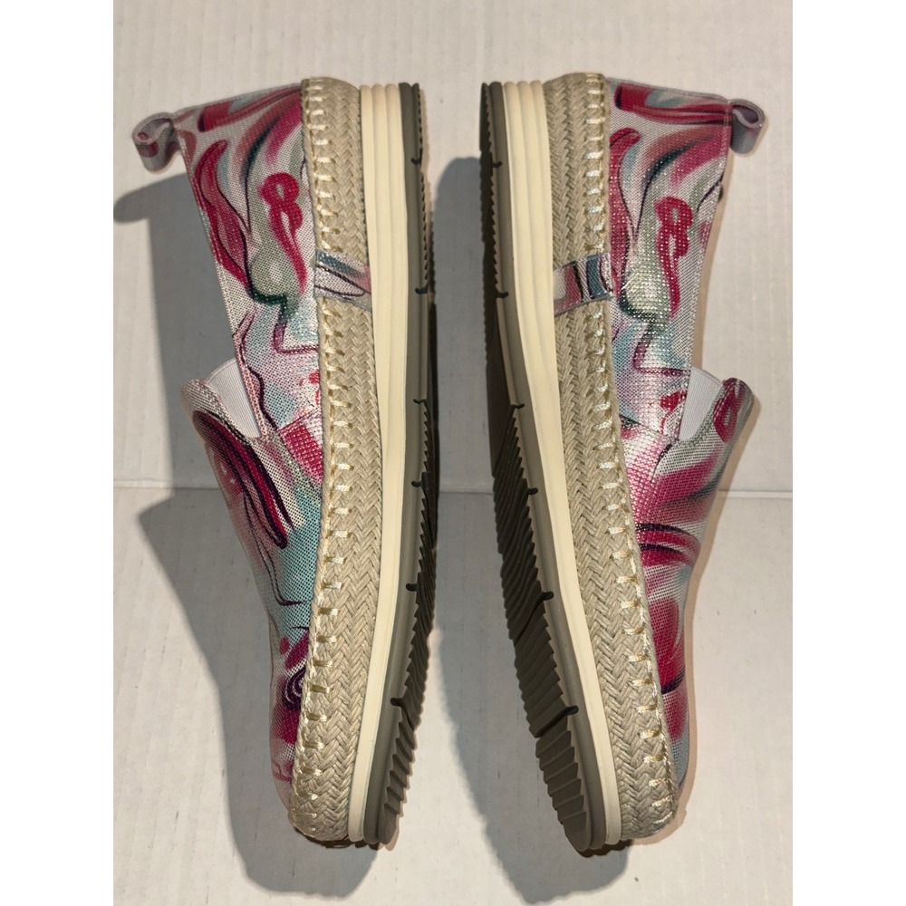 Vaneli Sport Women Abstract Print Espadrille Platform Slip On Sneakers Pink 9.5M - Picture 2 of 6